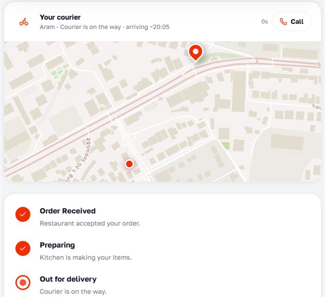 Live courier tracking
